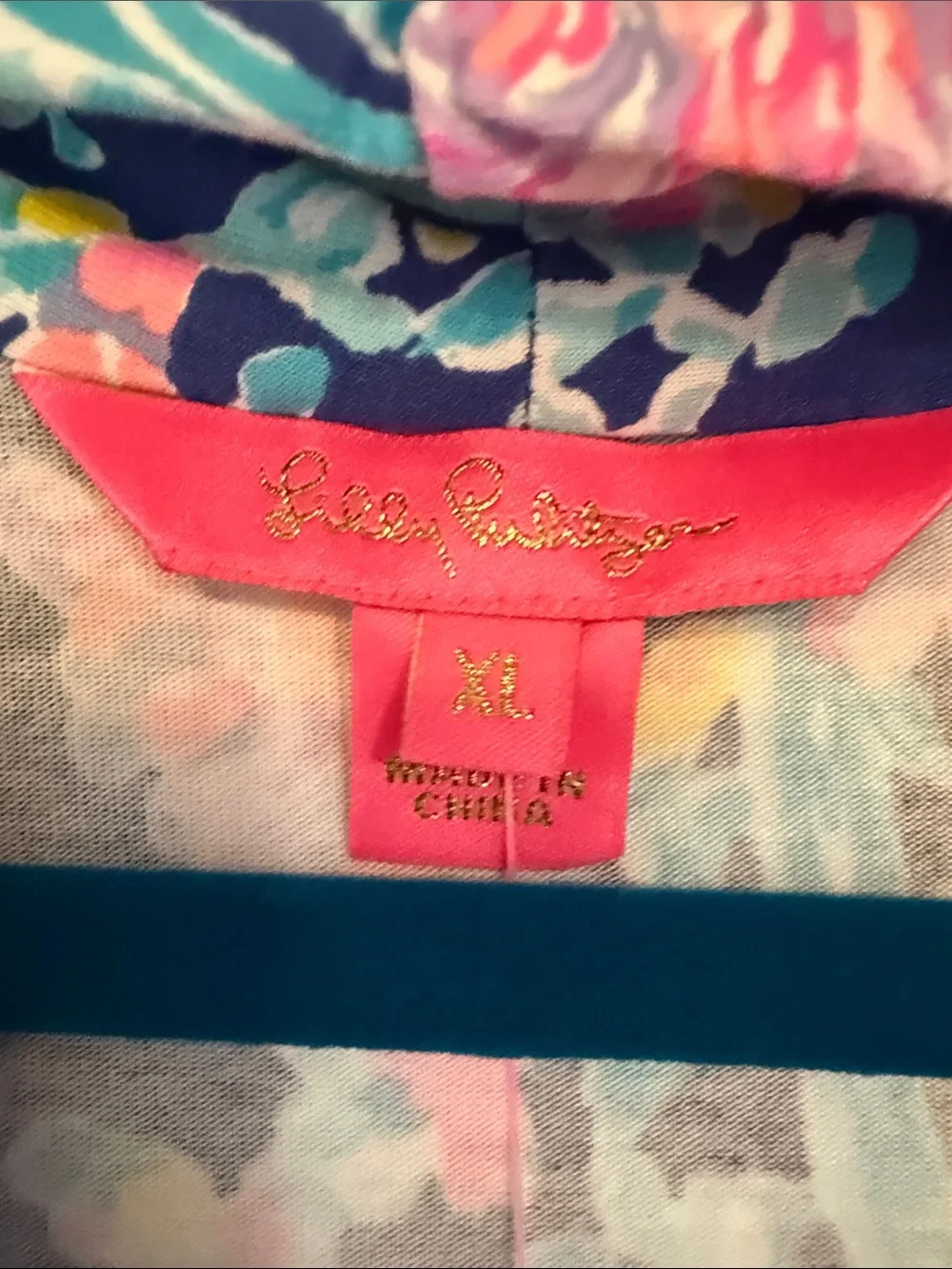 Lilly Pulitzer Floral V-Neck Maxi Dress in Navy and Pink NWT xl Corsica Pearce - Picture 4 of 6